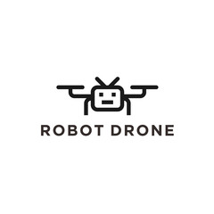 robot drone logo. robot vector