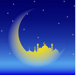 Obraz na płótnie Canvas Vector Illustration of Ramadan Season festive for Muslim