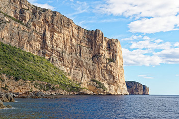 Fototapeta na wymiar Cruising in the gulf of Orosei, east coast of Sardinia - Italy