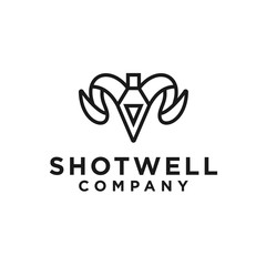 deer hunting logo / spear vector