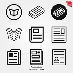 Newspaper icon vector. Symbol of news. Flat design.