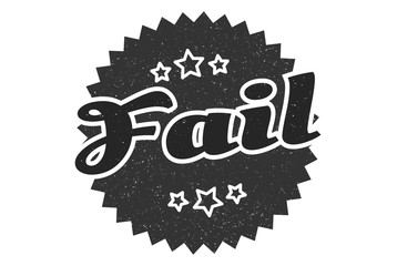 fail sign. fail round vintage retro label. fail