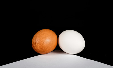 brown and white egg