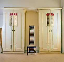Bedroon Furniture at Hill House Helensburgh designed by Charles Rennie Mackintosh