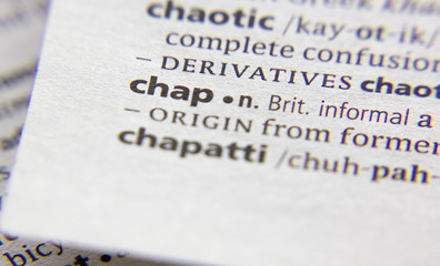 Chap word or phrase in a dictionary.