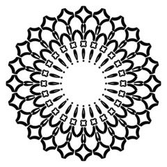 isolated black ornaments for Islamic design over white background.