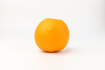 Fresh oranges on white background