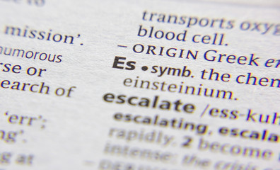 Es word or phrase in a dictionary.