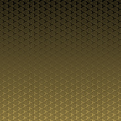 Gold pattern illustration, bas-relief effect with repeated geometric shapes covering the background. Design for motifs, web, wallpaper, digital graphics and artistic decorations.