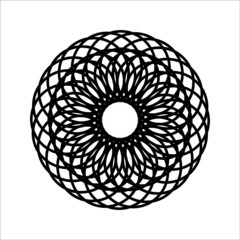 isolated black ornaments for Islamic design over white background.