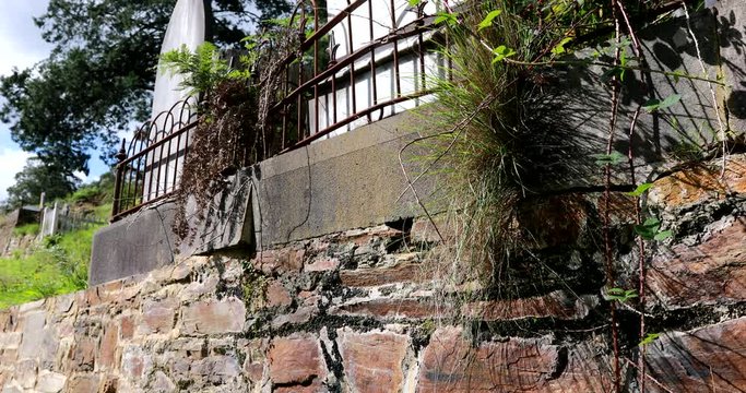 Video footage of gravestones at an Australian rural cemetery