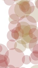 Multicolored translucent circles on a white background. 3D illustration