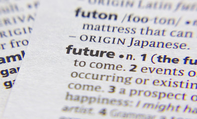 Future word or phrase in a dictionary.