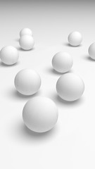 White abstract background. Lowpoly backdrop. Crumpled paper. 3D illustration