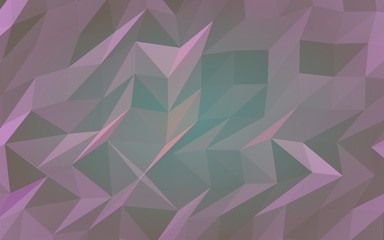 Abstract triangle geometrical violet background. Geometric origami style with gradient. 3D illustration