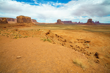 the scenic drive in the monument valley, usa