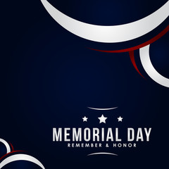 Happy Memorial Day Vector Design Illustration For Celebrate Moment