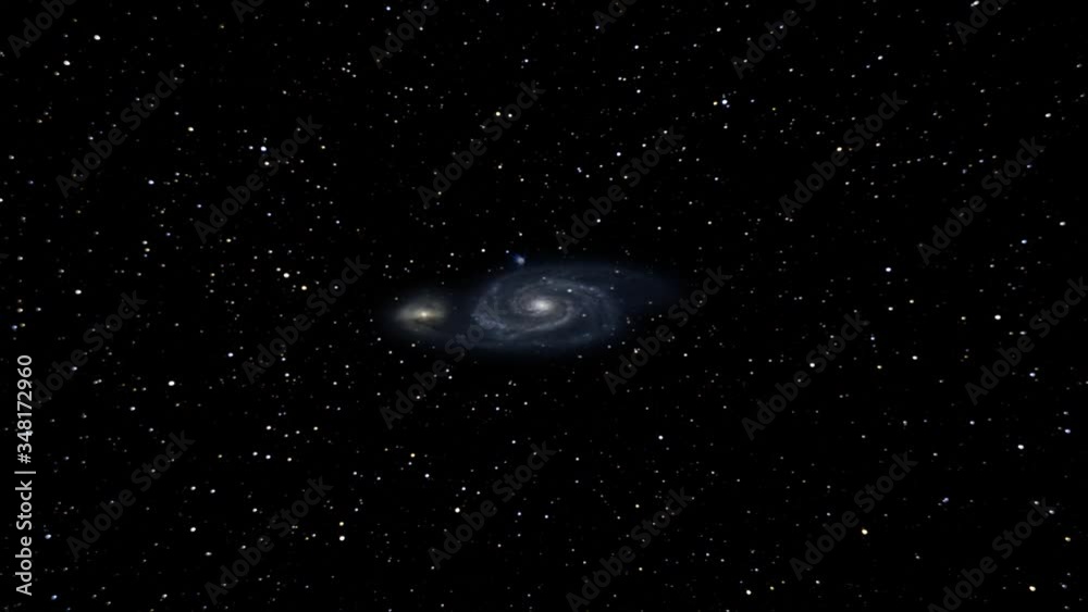 Canvas Prints the whirlpool galaxy rotating in deep space