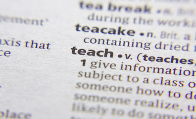 Teach word or phrase in a dictionary.