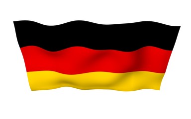 Fototapeta premium Flag of Germany. Wide format 3D illustration. State symbol of the Federal Republic of Germany. 3D rendering