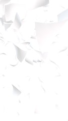 Flying sheets of paper isolated on white background. Abstract money is flying in the air. Vertical orientation. 3D illustration