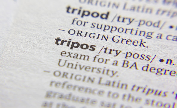 Tripos word or phrase in a dictionary.