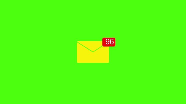 You Have Received  Messages In Email Box/ Animation of a cool email icon