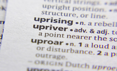 Upriver word or phrase in a dictionary.