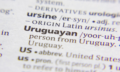 Uruguayan word or phrase in a dictionary.