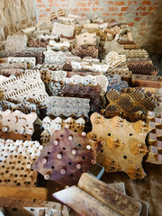 Pieces of Wood printing block for textile, Handmade wood block Printing.