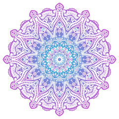 Vector round abstract circle. Mandala style. Decorative element, colored circular design element.