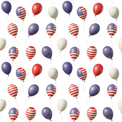 4th of July USA Independence Day celebration vintage colors balloons
