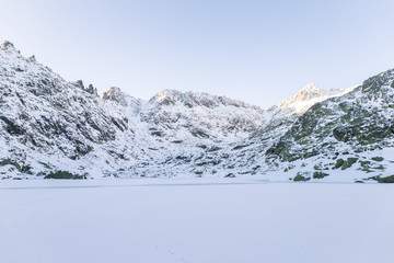 Snow covered mountains in Spain.