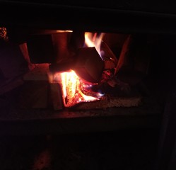 Kominek,płomień,ogień.