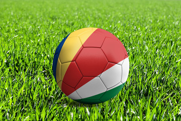 Seychelles Flag on Soccer Ball