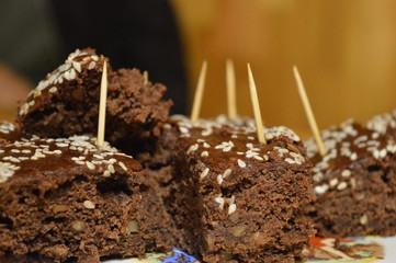 chocolate cake on a plate