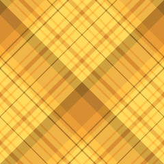 Seamless pattern in summer yellow, orange and brown colors for plaid, fabric, textile, clothes, tablecloth and other things. Vector image. 2