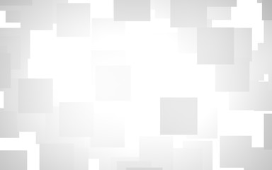 White abstract background. Misty backdrop with grey squares. 3D illustration