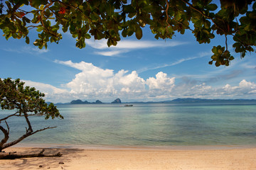 Beautiful view of the tropical island. Ko Ngai, Krabi province