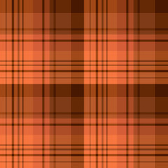 Seamless pattern in summer orange and brown colors for plaid, fabric, textile, clothes, tablecloth and other things. Vector image.