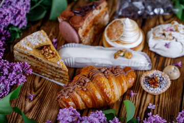 lilac sweets cake wood