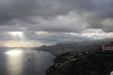 time lapse clouds over the sea