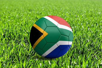 South Africa Flag on Soccer Ball