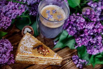 lilac sweets cake wood