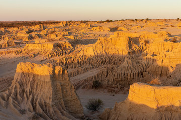 Golden hour at Mungo National Park, New South Wales, Australia 