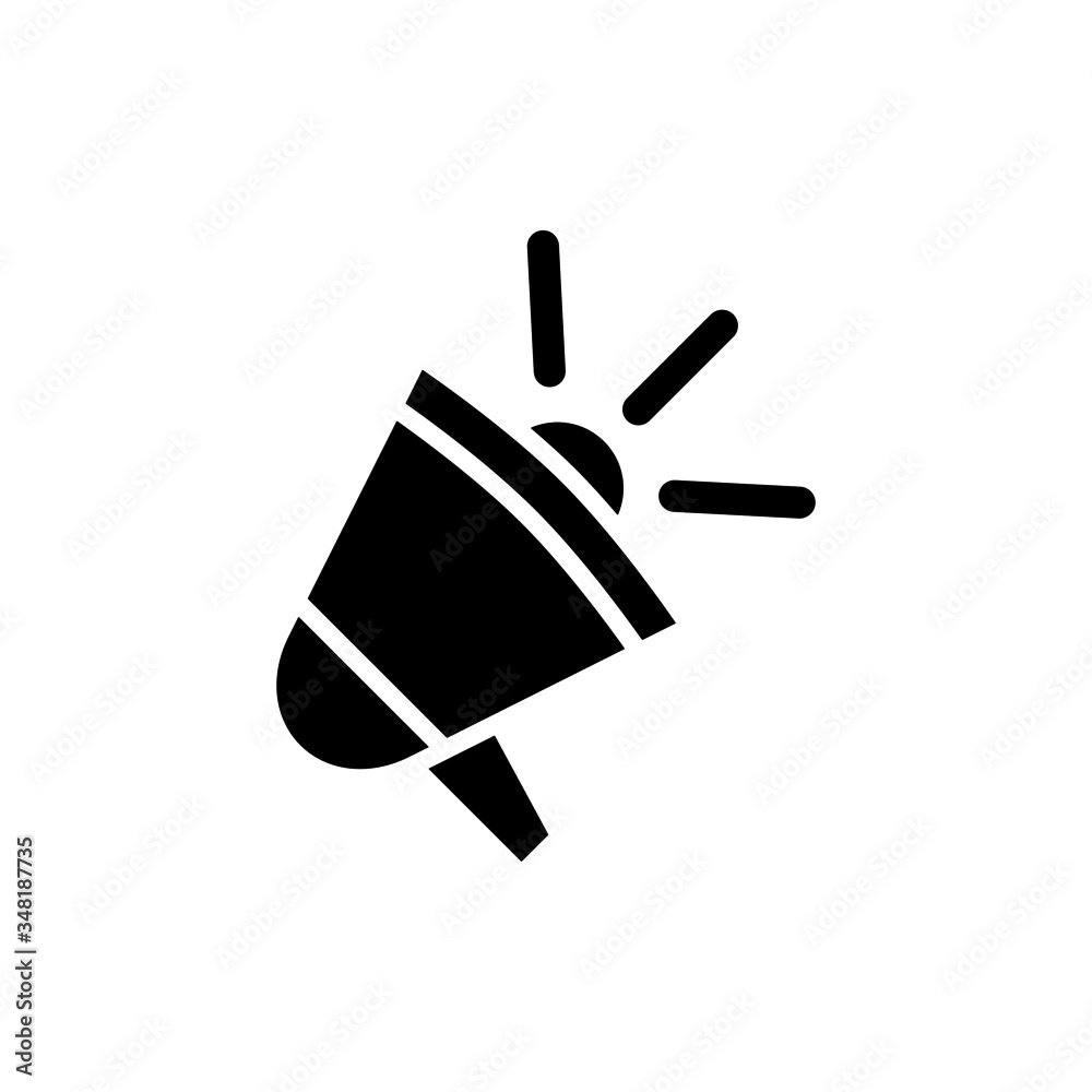 Sticker Speaker icon, technology icon in black flat design on white background, Outline bold, thick line style,  Vector illustration