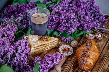 lilac sweets cake wood