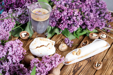 lilac sweets cake wood