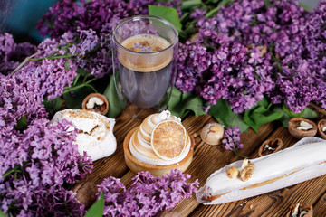 lilac sweets cake wood