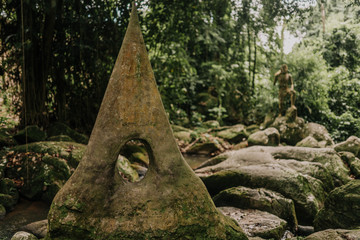 buddha statue in the woods